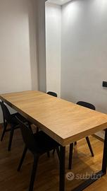 Tavolo da pranzo allungabile con 4 sedie