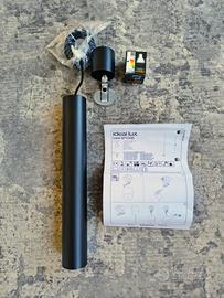 Lampada cilindro a sospensione IdealLux nera