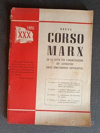 libro vintage 1951 breve corso Marx politica
