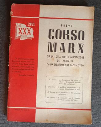 libro vintage 1951 breve corso Marx politica