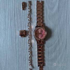 Orologio Auriol Donna Rosa con Bracciale + Ricambi