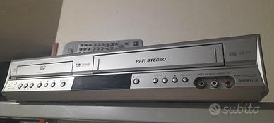 LETTORE VHS DVD JVC CON BEN 6 TESTINE HIFI STEREO