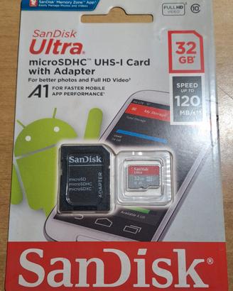 Scheda memoria SanDisk Ultra microSDHC 32 GB