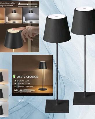 Lampade da tavolo LED ricaricabili – Set da 2