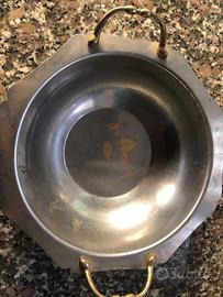 Vassoio da portata vintage anni ‘60 oro 24k