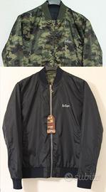 Giubbotto Bomber Reversibile Double Face Blu Verde