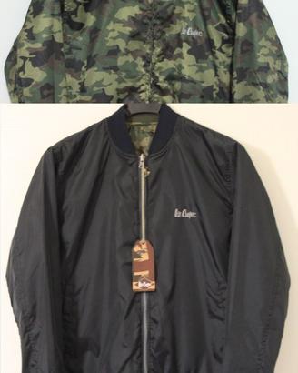 Giubbotto Bomber Reversibile Double Face Blu Verde
