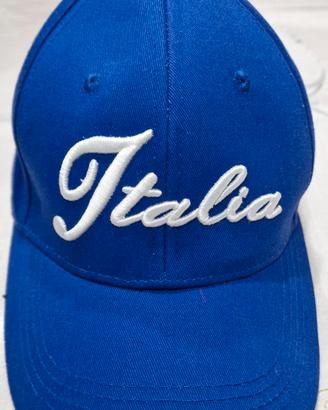 Cappellino baseball berretto Italia blu