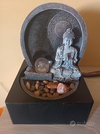 Fontana Zen Buddha da interno con luce LED e sfera