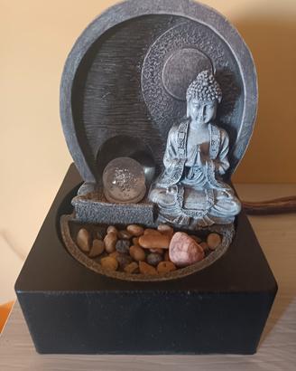 Fontana Zen Buddha da interno con luce LED e sfera
