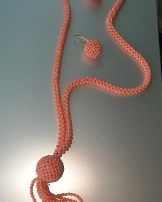 Parure di corallo rosa pelle d'angelo