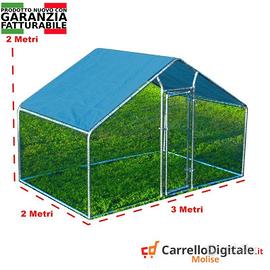 Gabbia per Polli 3x2m x h 2m - 6mq – azzurro