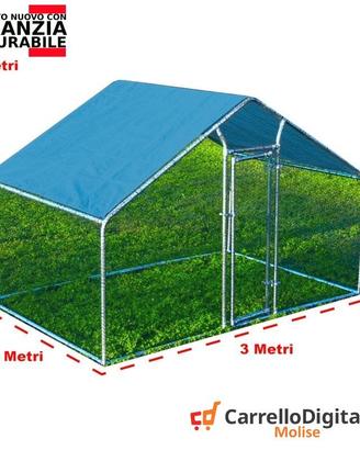 Gabbia per Polli 3x2m x h 2m - 6mq – azzurro