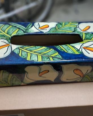 portafazzoletti artigianale in ceramica.