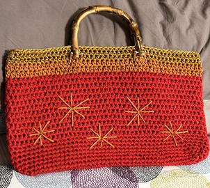 Borsa artigianale estiva in fettuccia