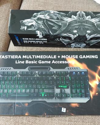 Tastiera Mouse e Tappetino da gaming