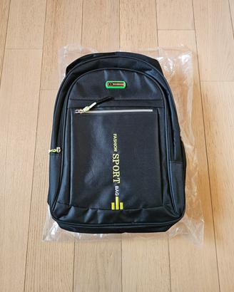 Zaino nylon nero Nuovo (40x30x12cm) 