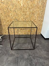 Tavolo espositore in ferro e vetro