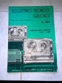 Bollettino tecnico Geloso 101