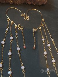 orecchini ear cuff pietre,vetro