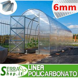 Serra 2x4 m tunnel POLICARBONATO arco orto pianta