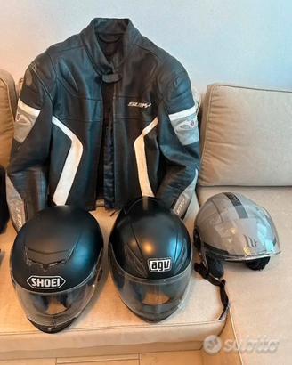 Giubbotto moto e 3 caschi