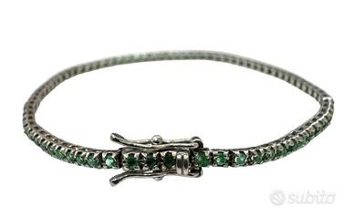 Tennis oro bianco e smeraldi