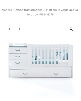 Lettino trasformabile Alondra