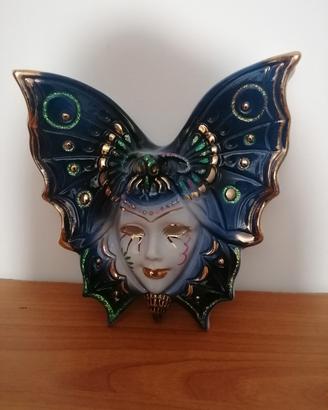 Maschera Veneziana farfalla in ceramica Made in It