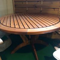 Tavolo in Pino Svedese, impregnato da esterno