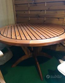 Tavolo in Pino Svedese, impregnato da esterno