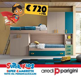 Cameretta a soppalco-colori a scelta