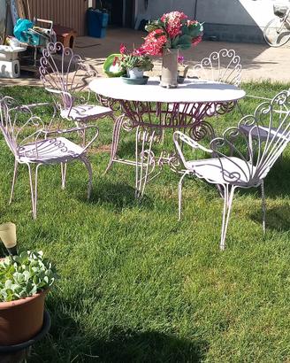 arredo giardino in ferro battuto 