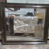 antico Specchio QUADRO Vintage Lastra argento 