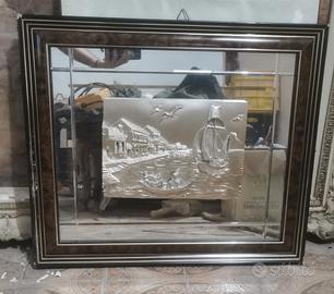 antico Specchio QUADRO Vintage Lastra argento 