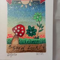 Serigrafia oro e glitter di Leo Nisi