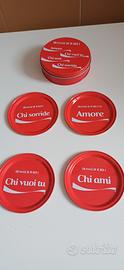 set 4 sottobicchieri Coca-Cola Dai un bacio a