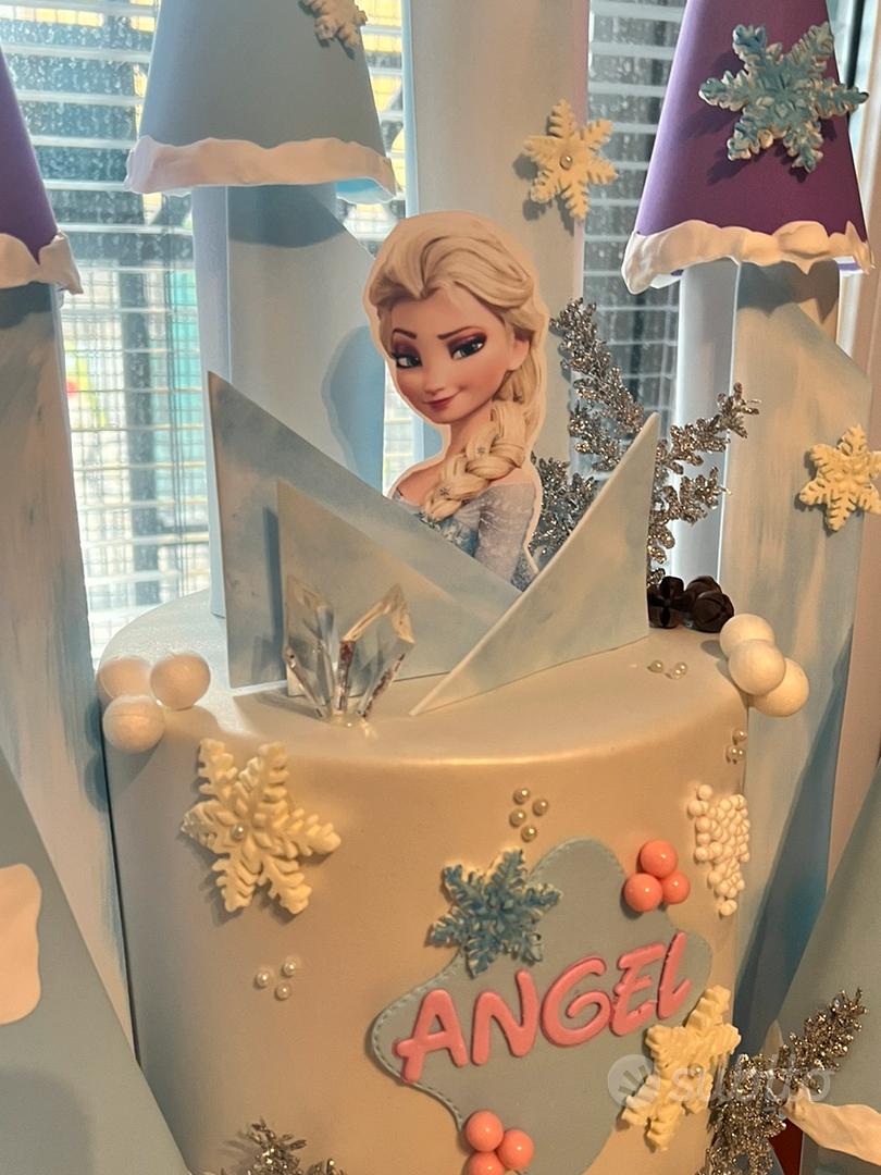 TORTA SCENOGRAFICA FROZEN ANNE E ELSA IN POLISTIROLO PER OGNI