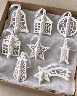 Set di 8 decorazioni natalizie