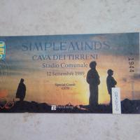 Ticket concerto Simple Minds tour 1989
