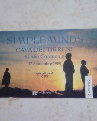 Ticket concerto Simple Minds tour 1989