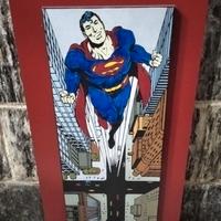 QUADRO VERTICALE IN LEGNO SUPERMAN FUMETTI POP ART