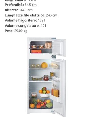 Frigorifero da incasso