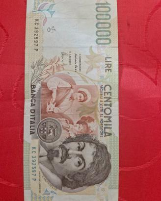 banconota da 100000lire 