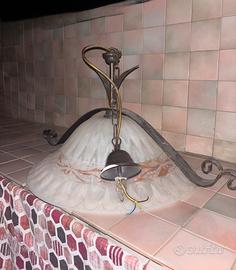 Coppia lampade a sospensione stile rustico