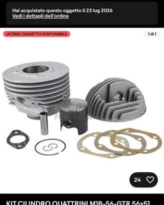 Cilindro completo quattrini m1b-56 gtr  56x51