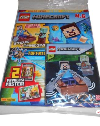 Lego MINECRAFT n°6 Ottobre  2022+ STEVE e ANNEGATO