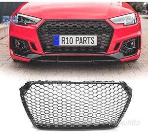 GRIGLIA PER AUDI A4 B9 15-19 LOOK RS NERO LUCIDO