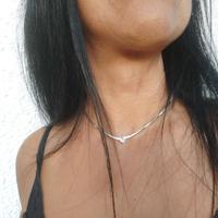 Collier tennis strass con cuore