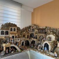 Presepe artistico con statue in terracotta